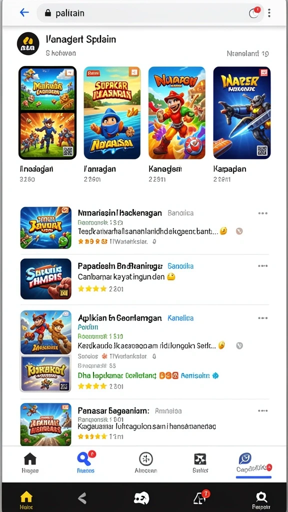 Visualisasi pemandangan dari level yang menantang.