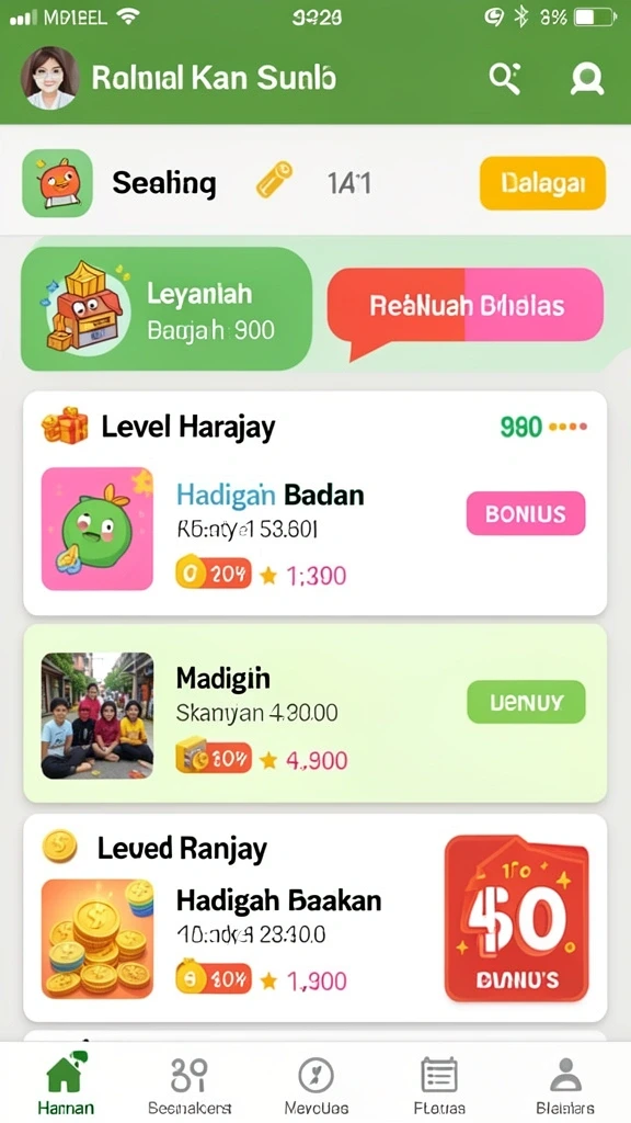 Mode permainan seru yang bisa dipilih.