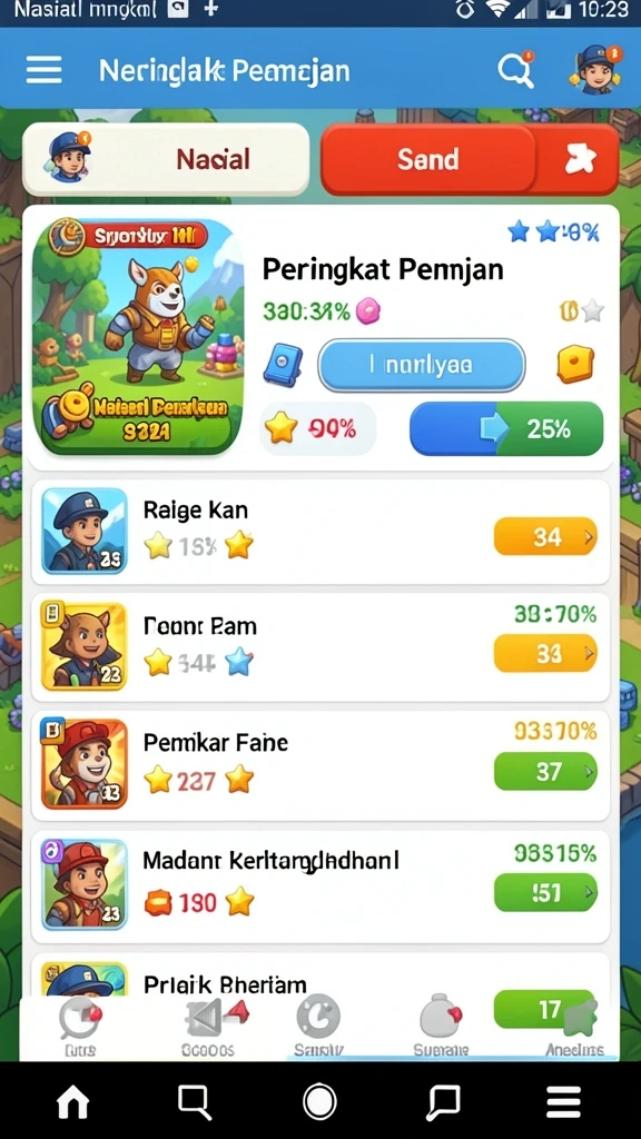 Tangkapan layar menampilkan interface permainan EXOTOTO yang menarik.