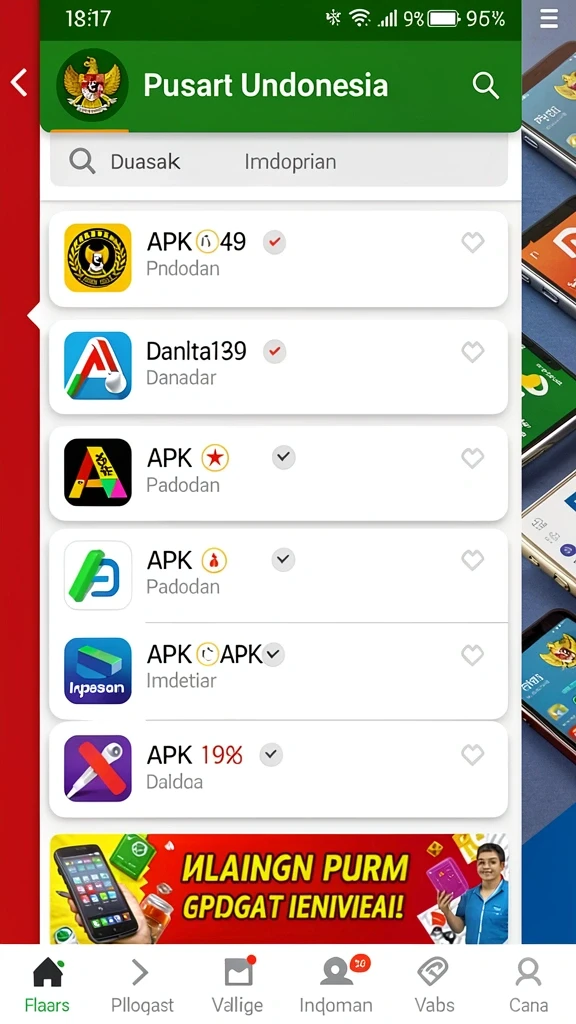 Koleksi permainan yang beragam dan seru.