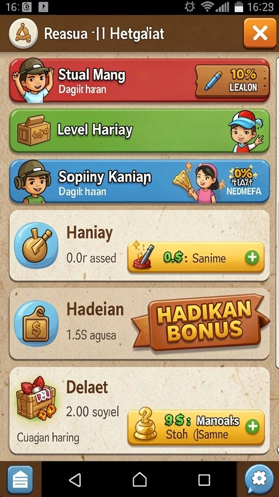 Berbagai level menantang untuk para pemain.