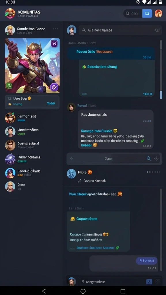 Screenshot dari fitur kustomisasi karakter.