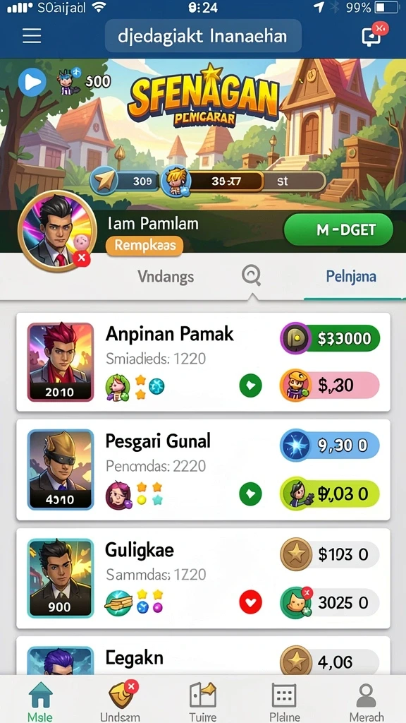Hadiah harian yang menarik untuk pemain aktif.