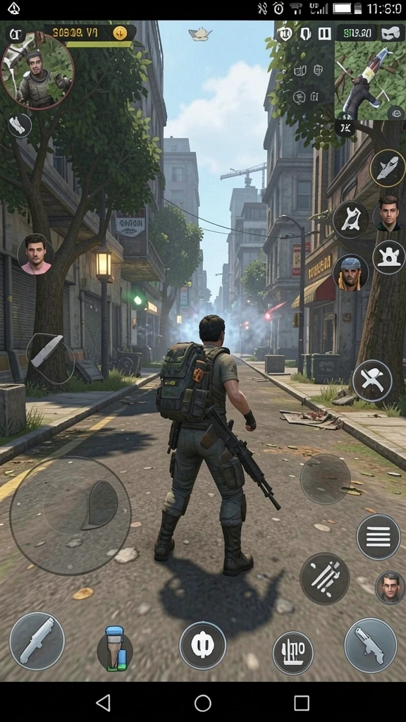 Tangkapan layar upgrade senjata karakter pemain.