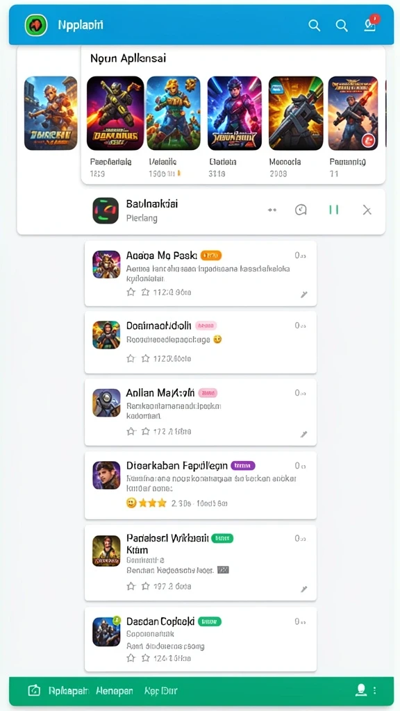 Screenshot menunjukkan tampilan grafis yang memukau.