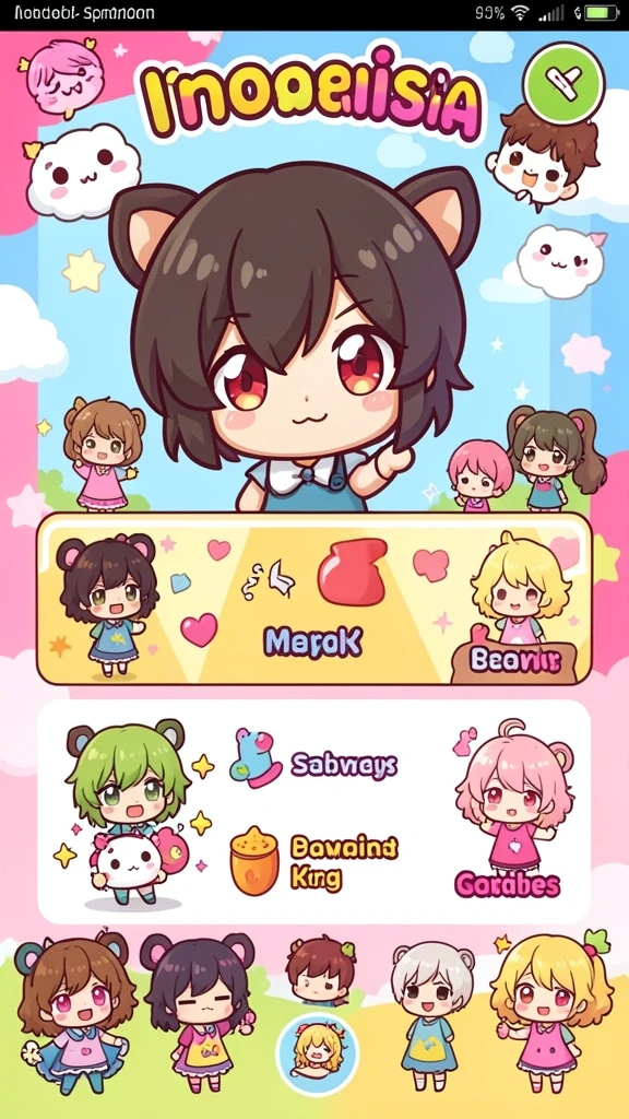 Tampilan awal game yang menarik dan intuitif.